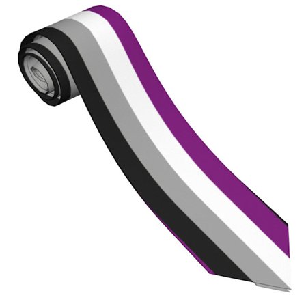 Asexuell stolthetsflagga Lgbtq herr slips mode slipsmal slips gåvor för bröllop, brudgum, affärsfest