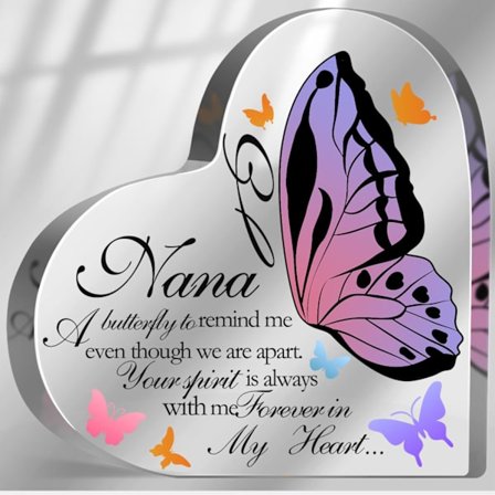 Minnesgåvor för förlust av Nana Akrylminnessak, Sympatigåva för förlust av mormor, Till minne av älskad skylt, Sorgeplakett