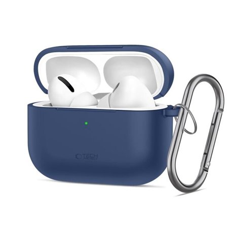 Tech-Protect Silicone Hook Case til AirPods Pro - Marineblå