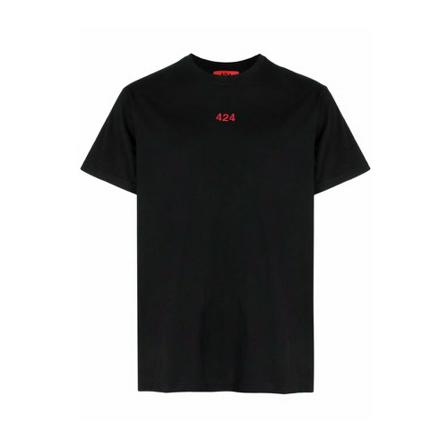 424, T-shirt Zwart, Heren, Maat:L