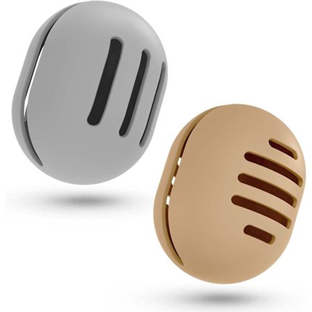 Grå, kaki - 2-pack andningsbara smink svamp hållare