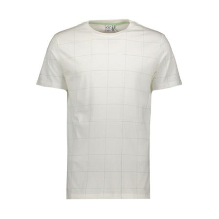 Kultivate, T-Shirt Word Grid Wit, Heren, Maat:M,Katoen