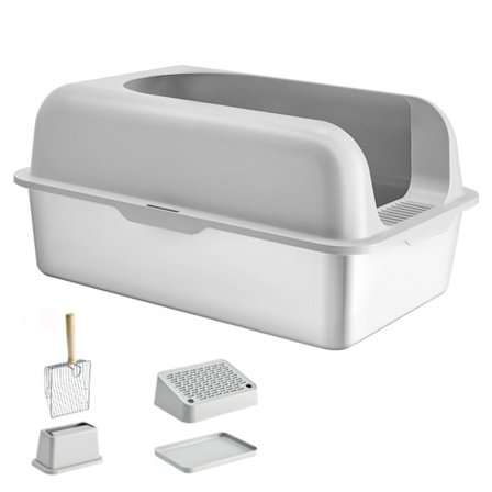 Kattlåda - DUOKU - XL - Rostfritt Stål - 6 tum djup - 30 L