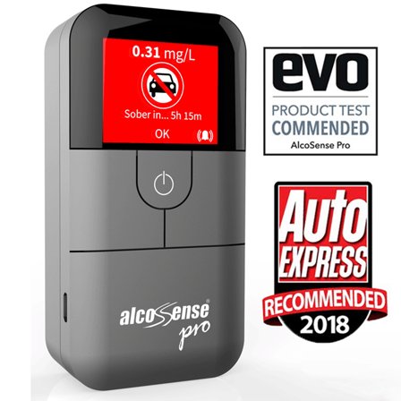 AlcoSense Pro - Fuel Cell Breathalyzer & Electronic Alcohol Tester with Adjustable Limits for EU & Worldwide