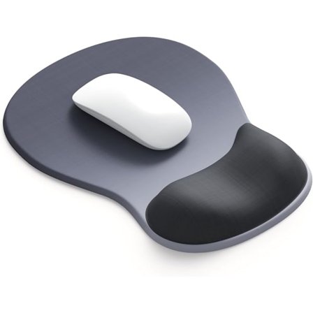 Ergonomisk musematte, komfortabel gel-håndleddsstøtte for kontor og gaming, sklisikker skrivebordsmatte for PC-laptopbrukere (Midnight)