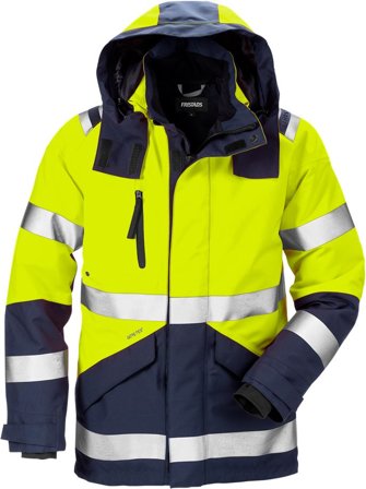 Fristads Herr Varsel GORE-TEX Skaljacka 4988 GXB, klass 3, Varsel Gul/Marinblå