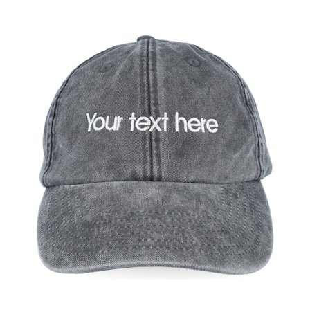 Beechfield - Black unconstructed Czapka Z Daszkiem - Washed Black Dad Cap With Embroidery @ Hatstore