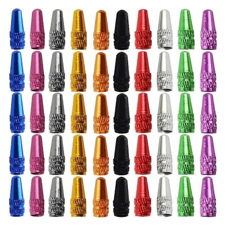 50 STK. Cykel Presta Ventil Hætte Aluminium Presta Cykelventil Hætte Cykel Dæk Hætter Style Hætte D-WELLNGS