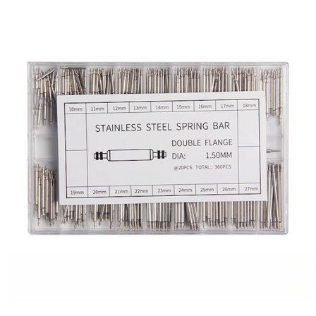 Fjäderstift 10-27mm och verktyg för montering av klockarmband Silver