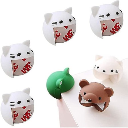 Hjørnebeskyttere 4 stk Bordbeskytter Dyr Silikon Lim