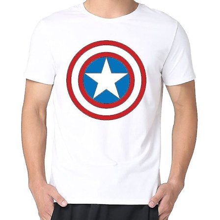 Captain America Fictional Superhero T-shirt Coola män