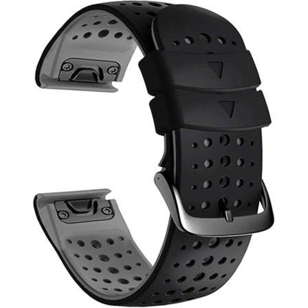 Klokkereim for Fenix 7X/Fenix 6X/Fenix 5X, Quickfit 26mm Myk Silikon Vanntett Pustende Rem for Garmin Fenix 5X Plus, Enduro, Tactix Bravo, Fenix
