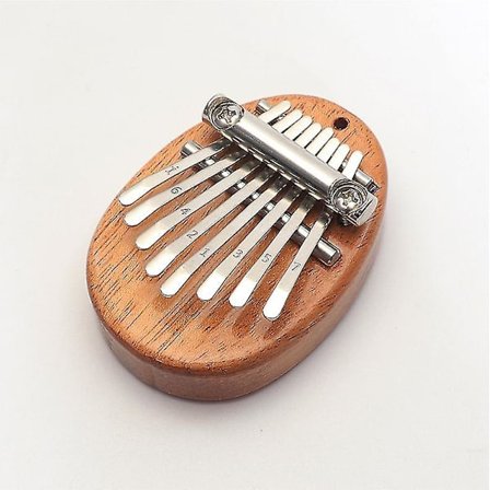 Liten Kalimba 8 Tangenter Tommelpiano Fingre Musikk Tastatur Instrument (1 stk, tre farge)