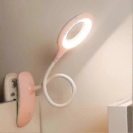 Dimbar LED-skrivbordslampa med clip-on design för ögonkomfort
