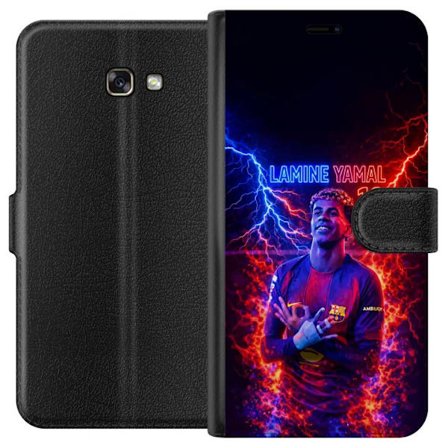 Yhteensopiva Lompakkokotelo Samsung Galaxy A3 (2017) Viktor Gyökeresin muotokuva Arsenal-paita päällä, jossa intensiivinen katse ja tumma dramaattinen