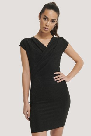 MANGO V-Ausschnitt Minikleid - Partykleider - Schwarz - X-Small