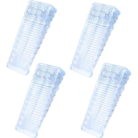 4 stk. skridsikre dørstoppere med justerbar højde, gennemsigtig gummidørstopper, dørstoppere til beskyttelse af hjemmekontordørvæg