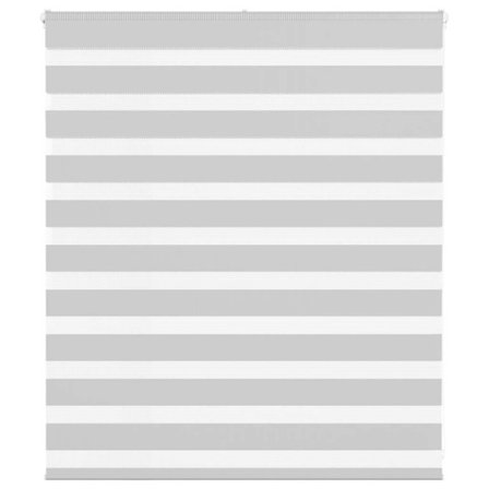 Rullgardin zebra ljusgrå 135x100 cm tyg bredd 130,9cm polyester