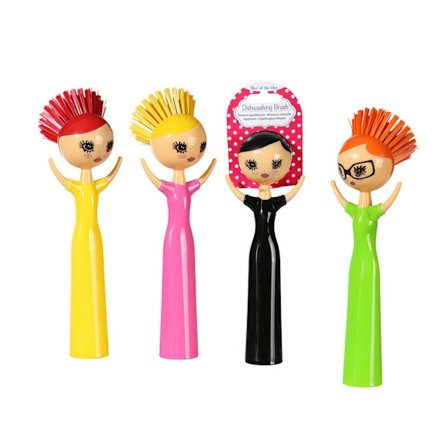 2-Pak - Oppvaskbørste - Funky Lady - Børste til Kjøkkenet – Oppvask