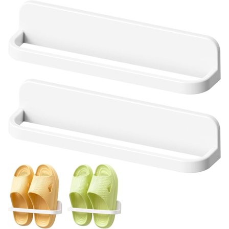 Vægmonteret skohylde, plastik skoopbevaring uden boring, pladsbesparende skohylde letvægts hængende hylde til badeværelse, entré, gang