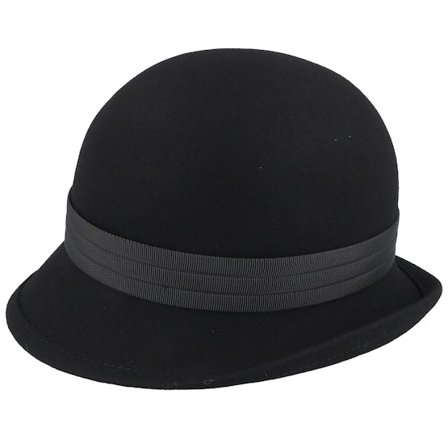 Mayser - Noir historical Chapeau - Nanni Wool Soft Black Cloche @ Hatstore