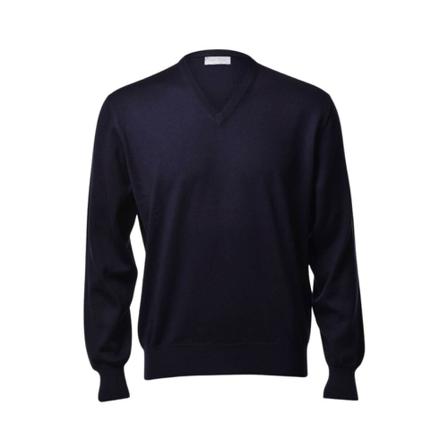 Gran Sasso, Pullover V-Neck Zwart, Heren, Maat:M