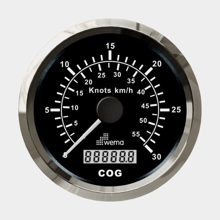 GPS-logg 30 knop svart Silverline