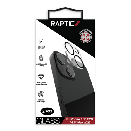 Raptic X-Doria kamerabeskyttelsesglass 2x iPhone 14 herdet glass for kameraets kameralinse