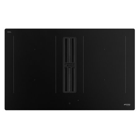 Smeg HOBD382N2 induksjonstopp 83 cm med integrert ventilator' - 'Matt sort