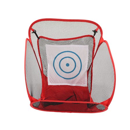 Golf Slagnett Bærbart Sammenleggbart Golf Treningsnett for Utendørs Hage Rødt