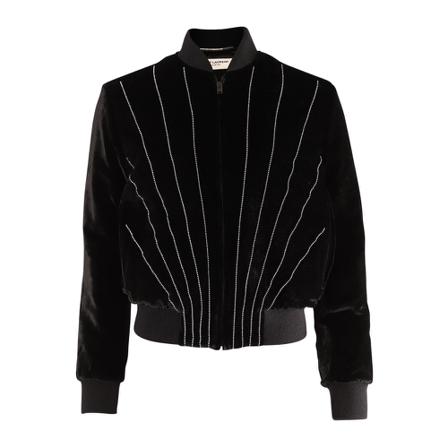 Saint Laurent Vintage, Bomber Jackets Zwart, Heren, Maat:M,Viscose