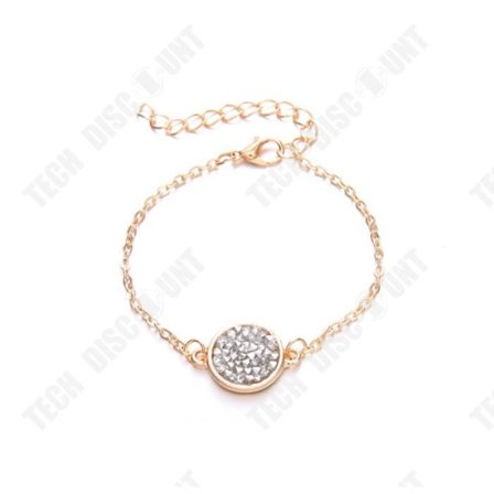 Armband Gourmette - TD - Set med 5 - Guld och svart marmor - Legering - 19 + 5 cm
