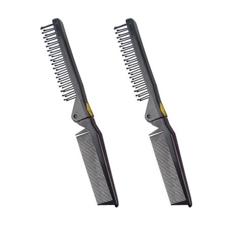 Foldbar Hårkam Bærbar Rejsehårkam Børste Dobbelt