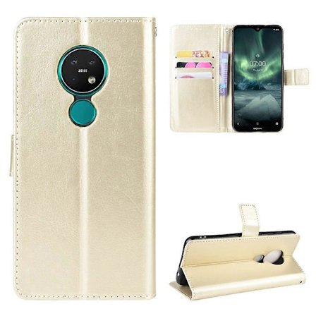 Crazy Horse -kuvioinen lompakko nahkakotelo hihnalla, yhteensopiva Nokia 6.2 7.2:n kanssa --lingling}