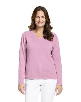 Jumper med mönsterstickning Gammalrosa - 40/42 - Åshild