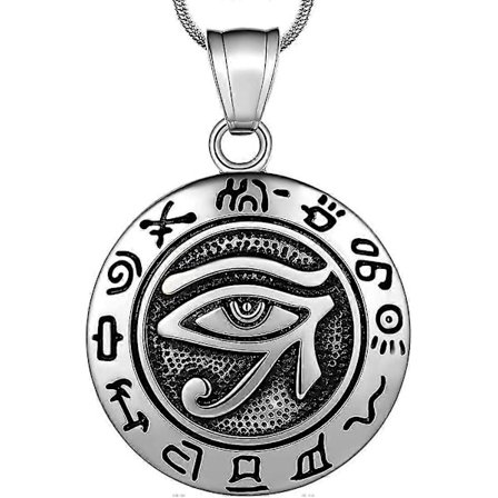 Eye Of Horus Halsband 316L Rostfritt Stål Egyptisk Forntida Öga Gåva