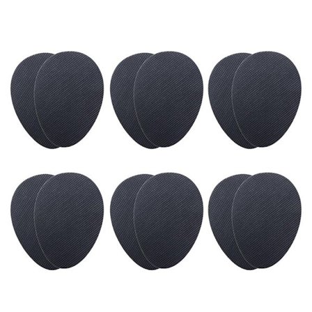 6 par selvklebende innleggssåler for høye hæler - Sklisikre gummisåler - Unisex anti-skli såler (Svart)