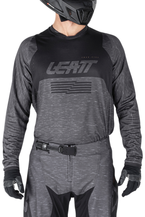 Camiseta MX Leatt Moto 4.5 Lite V26 Stealth Negro/Gris S