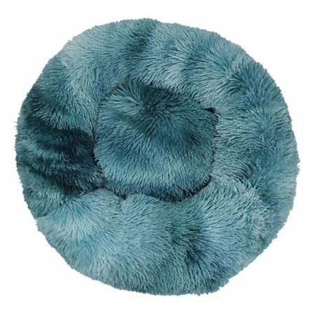Kattbädd, fluffig kudde, mjuk tvättbar för katter hundar (Tie-Dye Haze Blue, 40 cm), Sunny