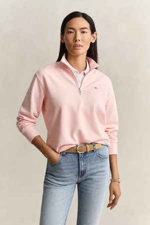 GANT Damen Sweatshirt mit Reißverschlusskragen (XXXL) Rosa