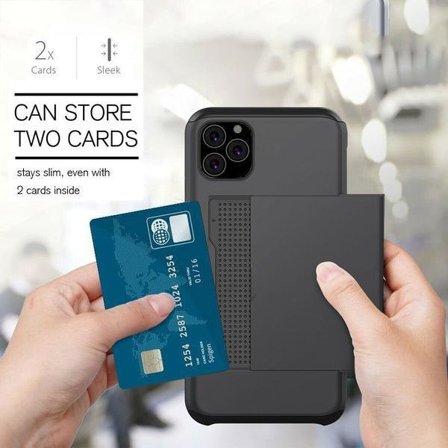 iPhone 11 Stöttåligt Skal med Kortfack 5st Färg-Plånbok