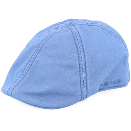 Stetson - Ble flatcap Czapka Z Daszkiem - Texas Cotton Blue Flat Cap @ Hatstore