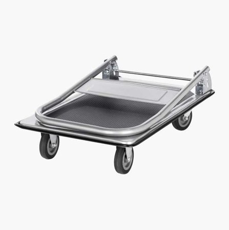 Biltema - Plattformvogn Sammenleggbar 150kg, Praktisk Vogn med To Faste & Svingbare Hjul for Transport av Gods i Lagermiljø