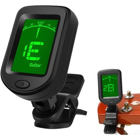 1 stk gitar tuner, gitar capo, elektronisk tuner, musikkinstrument tilbehør, egnet for gitar, bass, fiolin, ukulele, tolv like temperament
