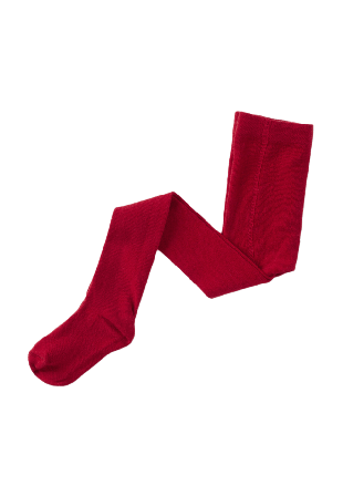 Å KIDS Enfärgade strumpbyxor i bomullsmix & tights Röd 110/116