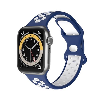 Bleu Blanc Sport Armband Kompatibel med Apple Watch Armband
