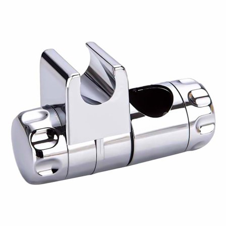 Utskiftbar hånddusjholder - Justerbar baderomshånddusjklemme passer til 25 mm dusjstang laget av forkrommet ABS