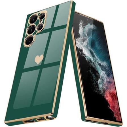 Etui til Samsung Galaxy S22 Ultra - Beskyttelse Silikone Midnatsgrøn Luksus Stødsikker Blød Anti-ridse