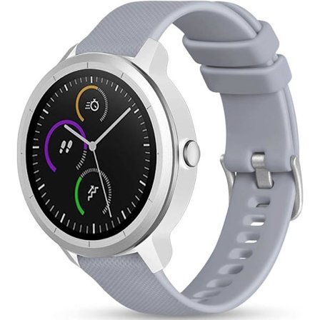 20mm armband för Garmin Vivoactive 3/3 Music/Venu/Venu 2 Plus/sq/sq 2/Forerunner 245/645/55, mjukt silikonersättningsarmband