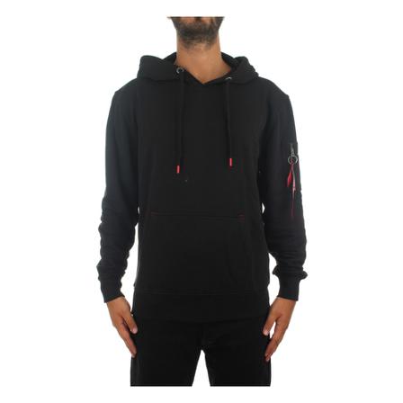 Alpha Industries, 126314 Hooded Zwart, Heren, Maat:S